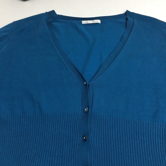 Casual Corner Button Down Sweater - Picture 4 of 11